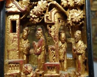 LOT OF CHINESE WOOD CARVINGS