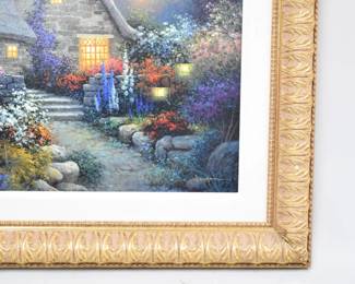 SERGON GICLEE ON CANVAS "Carol's Cottage" ARTIST SIGNED LIMITED EDITION 157/375 FRAMED