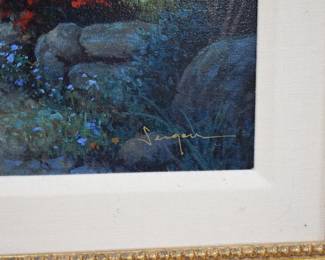 SERGON GICLEE ON CANVAS "Carol's Cottage" ARTIST SIGNED LIMITED EDITION 157/375 FRAMED