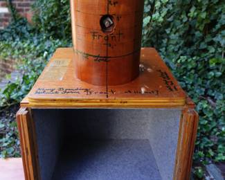 VERY RARE NAVY WOOD FORM HELMET MODEL WITH IRONSIDE PATCH IN CASE