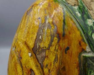 ANTIQUE CHINESE TANG DYNASTY PRIEST SANCAI GLAZE BUST STATUE SCULPTURE