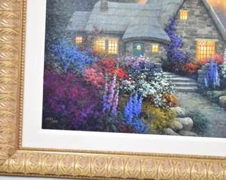 SERGON GICLEE ON CANVAS "Carol's Cottage" ARTIST SIGNED LIMITED EDITION 157/375 FRAMED