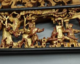 LOT OF CHINESE WOOD CARVINGS