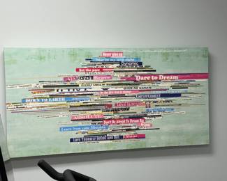 "Never Give Up" Artwork 48" W x 24" H 