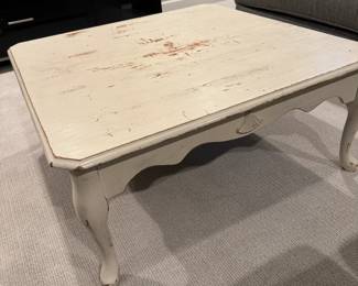 White Washed Table 36" Square x 16" H $125