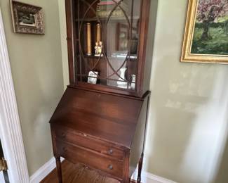 Antique Secretary 27.5" W x 18" D x 71.5" H $600
