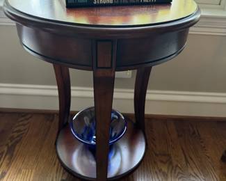 Wood Round Table with Inlay 18" round x 26" H $195