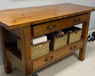 Craft Table 64" W x 28" D x 38" H 