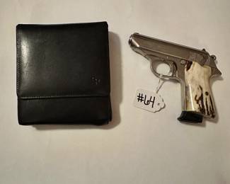 #64 PPK/S 9 mm Kurz stag handle. Good condition