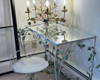 Wrought Iron Hollywood Regency Vanity