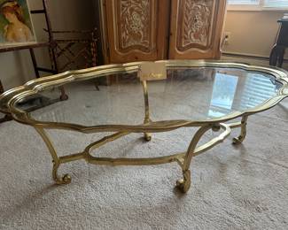 La Barge Hollywood Regency Brass Table (Made In Italy)