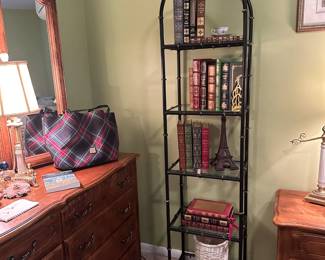 5 Tier Faux Bamboo Metal Shelving Unit