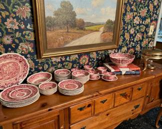 Mason red and white. Buffet 71x19