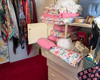 Antique dresser. Vintage scarfs