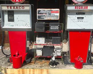 Pair Texaco Gas Pumps 

