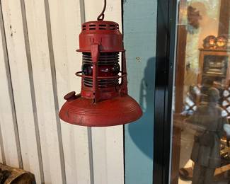 Red globe railroad lantern 