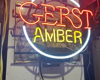 Light up neon Gerst Amber sign 