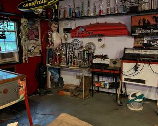Fairlane Car Dash 
James Dean standup 
Car trophies 