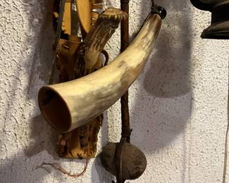 Tomahawk, knife ,horn 