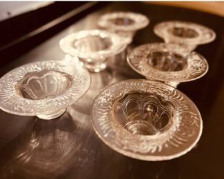 Signed Hawkes crystal glass bowls