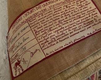 A Twentieth Century French tapestry, Editions d'Art Rambouillet, after an original 17th c. tapestry Portique de Junon.