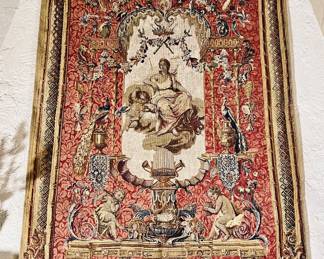 A Twentieth Century French tapestry, Editions d'Art Rambouillet, after an original 17th c. tapestry Portique de Junon.