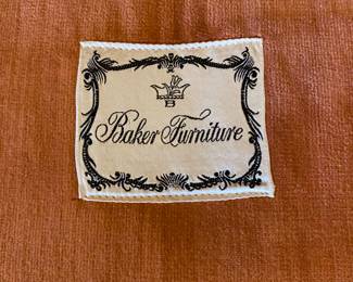 Pair Baker Furniture Accent French Style Wingback Chairs