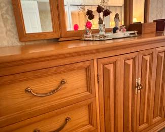 detail of the oak dresser