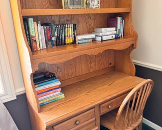 Oak desk and chair