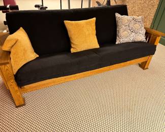 Oak mission style futon