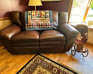 leather reclining loveseat