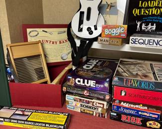 board games, music items