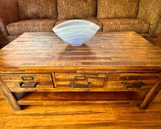 Unique coffee table with drawers