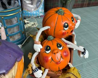 small little pumpkin ceramic figures