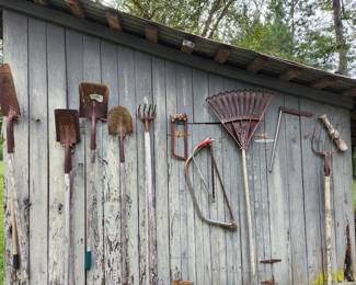 Antique yard tools 