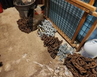 Chains old and new, baby gate