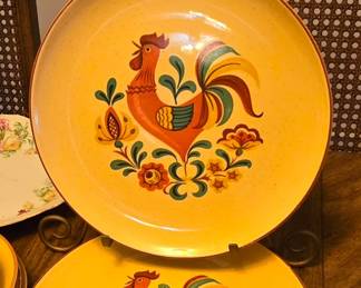 Vintage Taylor Smith Reveille Rooster plates