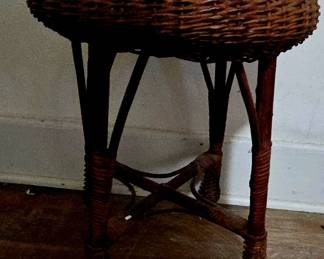 Antique Rattan Stool