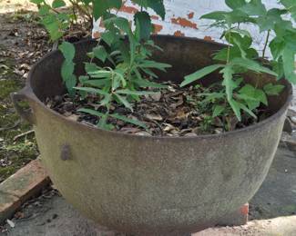 Cast iron wash pots
Cauldron
Kettle