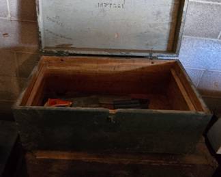 Vintage military trunk chest
