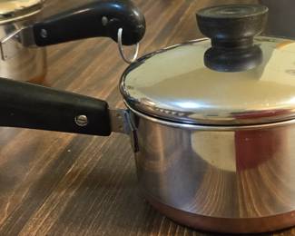 Revere Stainless copper bottom pans