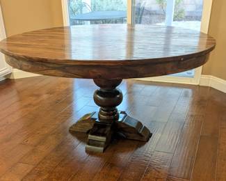 60 inch round wood pedestal table