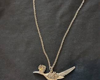 Vintage roadrunner necklace