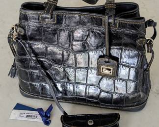 Dooney & Bourke Double Strap Tassel Bag with attachable coin purse