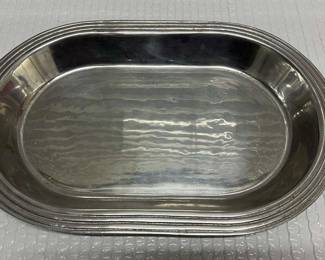 FTH221- Silver Tone Serving Platter Made In Mexico