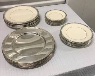 FTH120 - English Fine Bone China & Silver-Plated Chargers