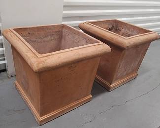 FTH133 - Pair of Terra Cotta Planter Boxes 