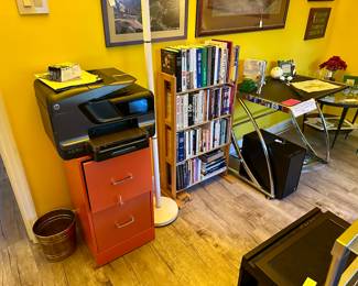 File Cabinet, Books, Crate & Barrel Desk, Artwork…(Office Upstairs)