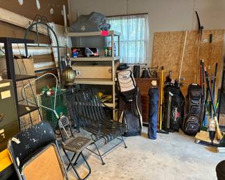 Patio Chair, Golf Clubs etc 