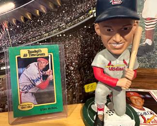 Stan Musial Signed Card (Table by Register)